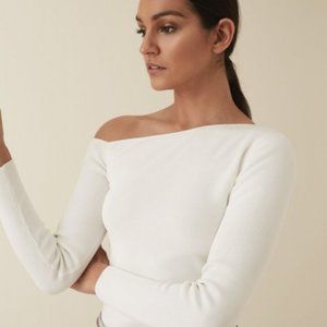 Reiss Anisa Top with Sexy Asymmetric Neckline